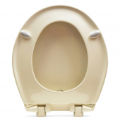 Bemis 200E4 (Almond) Premium Plastic Soft-Close Round Toilet Seat Bemis